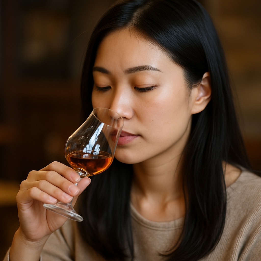 威士忌品嘗的女性